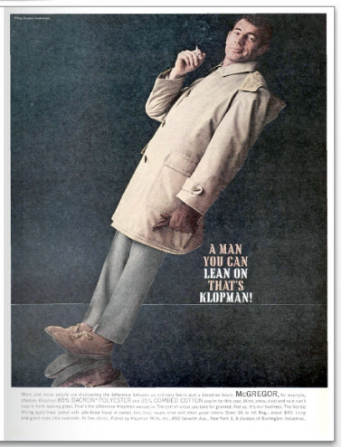 McGregor Klopman Fabric Clarks Desert Boots Vintage 1960s Advertisement